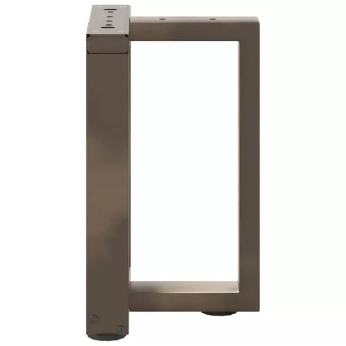  2 db fekete, T-alakú acél dohányzóasztal láb 38x25x(42-43) cm