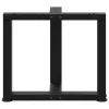  2 db fekete, T-alakú acél dohányzóasztal láb 50x25x(42-43) cm