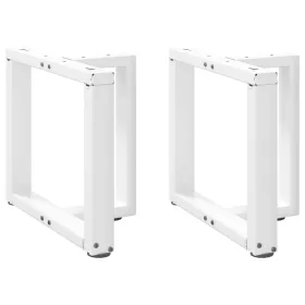    2 db fehér, T-alakú dohányzóasztal láb 50x25x(42-43) cm acél dohányzóasztal láb