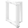  2 db fehér, T-alakú dohányzóasztal láb 50x25x(42-43) cm acél dohányzóasztal láb
