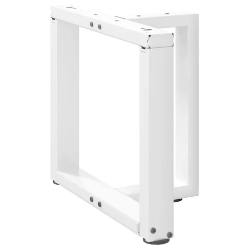  2 db fehér, T-alakú dohányzóasztal láb 50x25x(42-43) cm acél dohányzóasztal láb
