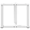  2 db fehér, T-alakú dohányzóasztal láb 50x25x(42-43) cm acél dohányzóasztal láb