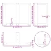  2 db fehér, T-alakú dohányzóasztal láb 50x25x(42-43) cm acél dohányzóasztal láb