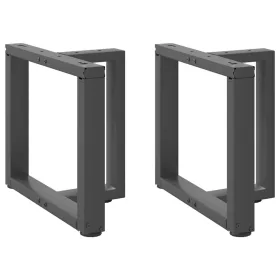    2 db antracitszürke, T-alakú acél dohányzóasztal láb 50x25x(42-43) cm