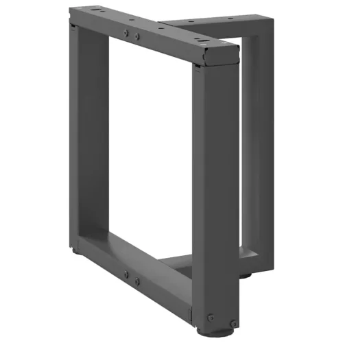  2 db antracitszürke, T-alakú acél dohányzóasztal láb 50x25x(42-43) cm