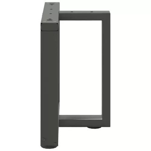  2 db antracitszürke, T-alakú acél dohányzóasztal láb 50x25x(42-43) cm