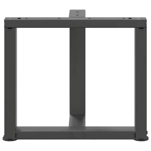  2 db antracitszürke, T-alakú acél dohányzóasztal láb 50x25x(42-43) cm