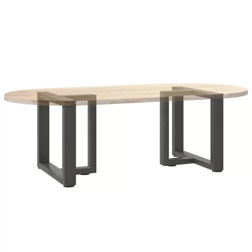  2 db antracitszürke, T-alakú acél dohányzóasztal láb 50x25x(42-43) cm
