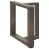  2 db fekete, T-alakú acél dohányzóasztal láb 50x25x(42-43) cm