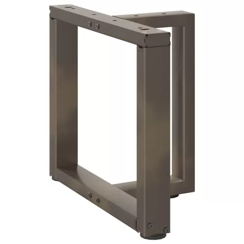  2 db fekete, T-alakú acél dohányzóasztal láb 50x25x(42-43) cm