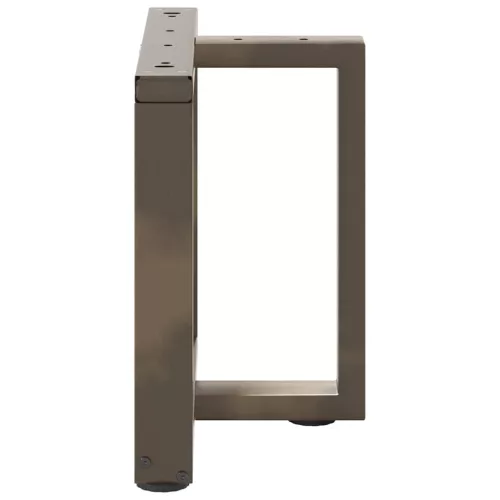  2 db fekete, T-alakú acél dohányzóasztal láb 50x25x(42-43) cm