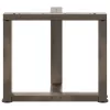  2 db fekete, T-alakú acél dohányzóasztal láb 50x25x(42-43) cm