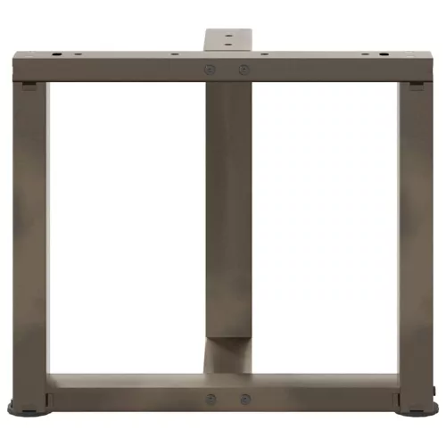  2 db fekete, T-alakú acél dohányzóasztal láb 50x25x(42-43) cm
