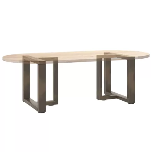  2 db fekete, T-alakú acél dohányzóasztal láb 50x25x(42-43) cm