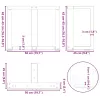  2 db fekete, T-alakú acél dohányzóasztal láb 50x25x(42-43) cm