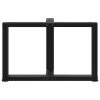  2 db fekete, T-alakú acél dohányzóasztal láb 60x25x(42-43) cm
