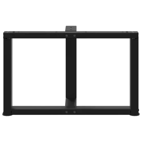  2 db fekete, T-alakú acél dohányzóasztal láb 60x25x(42-43) cm
