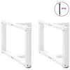  2 db T-alakú dohányzóasztal láb fehér 60x25x(42-43) cm acél dohányzóasztal láb
