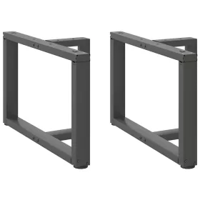    2 db antracitszürke, T-alakú acél dohányzóasztal láb 60x25x(42-43) cm