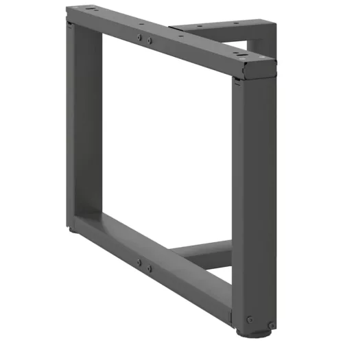  2 db antracitszürke, T-alakú acél dohányzóasztal láb 60x25x(42-43) cm