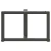  2 db antracitszürke, T-alakú acél dohányzóasztal láb 60x25x(42-43) cm