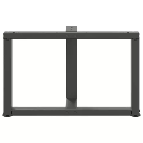  2 db antracitszürke, T-alakú acél dohányzóasztal láb 60x25x(42-43) cm