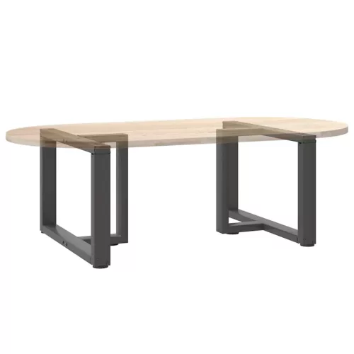  2 db antracitszürke, T-alakú acél dohányzóasztal láb 60x25x(42-43) cm