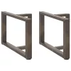  2 db fekete, T-alakú acél dohányzóasztal láb 60x25x(42-43) cm