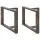 2 db fekete, T-alakú acél dohányzóasztal láb 60x25x(42-43) cm