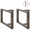  2 db fekete, T-alakú acél dohányzóasztal láb 60x25x(42-43) cm
