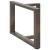 2 db fekete, T-alakú acél dohányzóasztal láb 60x25x(42-43) cm
