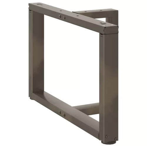  2 db fekete, T-alakú acél dohányzóasztal láb 60x25x(42-43) cm