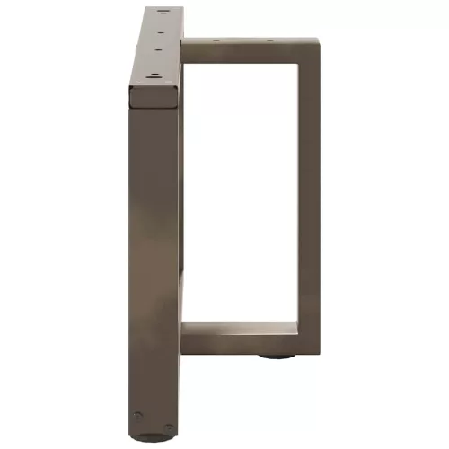  2 db fekete, T-alakú acél dohányzóasztal láb 60x25x(42-43) cm