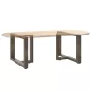  2 db fekete, T-alakú acél dohányzóasztal láb 60x25x(42-43) cm