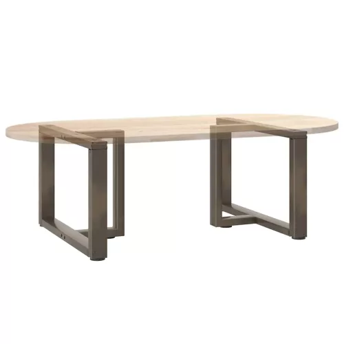  2 db fekete, T-alakú acél dohányzóasztal láb 60x25x(42-43) cm
