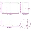  2 db fekete, T-alakú acél dohányzóasztal láb 60x25x(42-43) cm