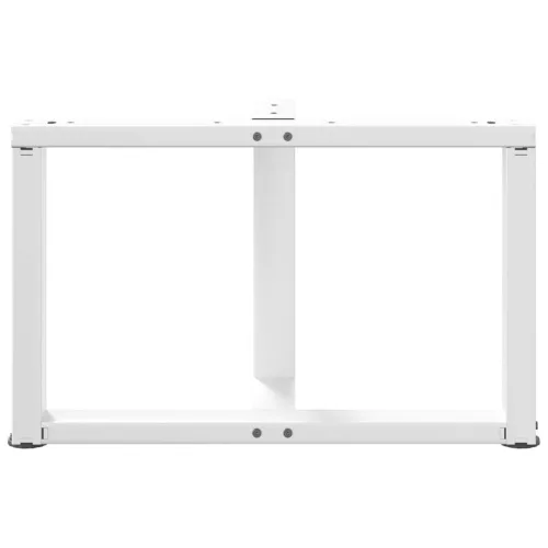  2 db fehér, T-alakú dohányzóasztal láb 70x25x(42-43) cm acél dohányzóasztal láb
