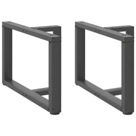    2 db antracitszürke, T-alakú acél dohányzóasztal láb 70x25x(42-43) cm