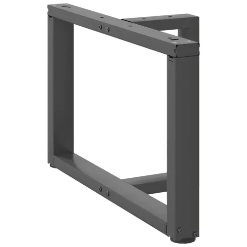  2 db antracitszürke, T-alakú acél dohányzóasztal láb 70x25x(42-43) cm