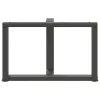  2 db antracitszürke, T-alakú acél dohányzóasztal láb 70x25x(42-43) cm