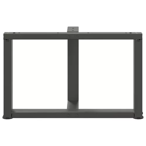  2 db antracitszürke, T-alakú acél dohányzóasztal láb 70x25x(42-43) cm