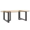  2 db antracitszürke, T-alakú acél dohányzóasztal láb 70x25x(42-43) cm