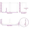  2 db antracitszürke, T-alakú acél dohányzóasztal láb 70x25x(42-43) cm