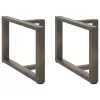  2 db fekete, T-alakú acél dohányzóasztal láb 70x25x(42-43) cm