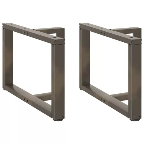 2 db fekete, T-alakú acél dohányzóasztal láb 70x25x(42-43) cm