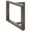  2 db fekete, T-alakú acél dohányzóasztal láb 70x25x(42-43) cm