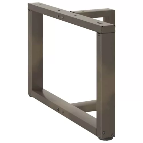  2 db fekete, T-alakú acél dohányzóasztal láb 70x25x(42-43) cm