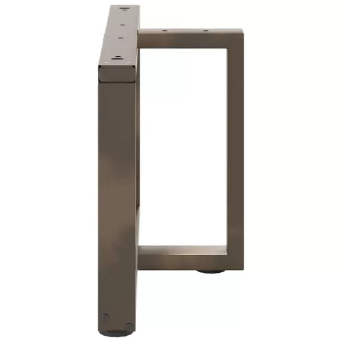  2 db fekete, T-alakú acél dohányzóasztal láb 70x25x(42-43) cm