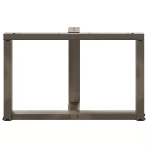  2 db fekete, T-alakú acél dohányzóasztal láb 70x25x(42-43) cm