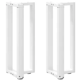   2 db fehér, T-alakú acél konzolasztal láb 25x28x(72-73) cm
